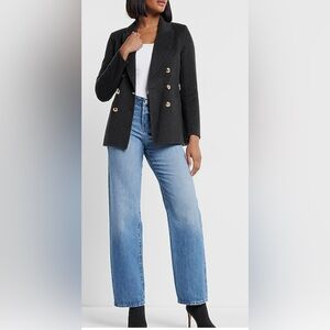 Express Wool-Blend Double Breasted Blazer – Size M
